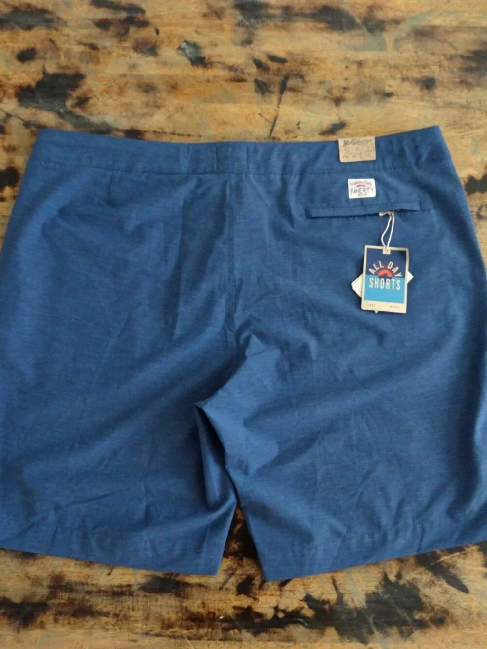 Faherty Men's 42 All Day Shorts Navy Blue 9